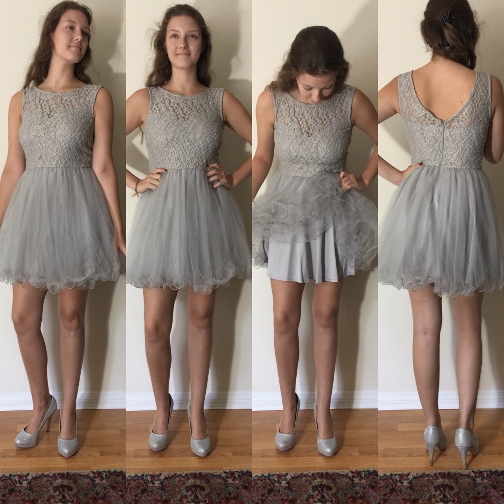 👗💃🏼GREY HOMECOMING DRESS💃🏼👗